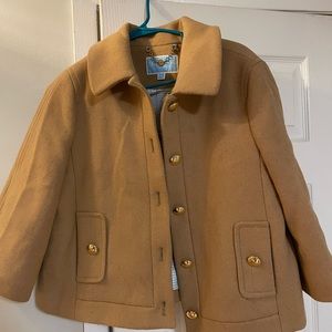 Draper James cropped camel fall jacket